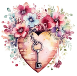 Schlüsselherz, open cliparts.png